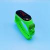 Reloj electrónico de muñeca medidor 3 luces rojas reloj electrónico de muñeca led niños hombres y mujeres deportes estudiante botón reloj de dibujos animados