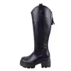 Botas de caballero versátiles de invierno, estilo nuevo, con suela gruesa, aumento interno de altura de 10 cm, tacón grueso, botas altas adelgazantes