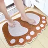 Alfombra de Piso de Imitación Cachemir con Pies Pequeños de Dibujos Animados Baño Baño Absorbente Hogar Felpudo de Entrada Habitación Alfombra