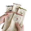 Calcetines de encaje con lazo para mujer, bordados, de media caña, estilo japonés, estilo universitario, con borde de oreja y apilados.