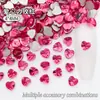 Acessórios de Joias em Formato de Coração de Pêssego de 4mm Joias DIY Diamante Decorativo Nail Art Diamante Usável Nail Art Joias Estilo Quente Atacado