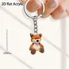 Colgante transfronterizo llavero plano de anime creativo 2D Xiyin caricatura Navidad Amazon temu diseño de personaje