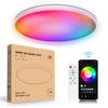 Lámpara de Techo Inteligente Wifi Bluetooth a Prueba de Tres Factores con Atenuación y Ajuste de Color, Compatible con Control por Voz Alexa/Google, Control Remoto por App, y Puede Facturarse