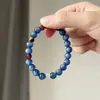 Yuan Dai Qingshan Estilo Chino Nuevo Pulsera Apilada de Imitación Granate Cianita Moda Retro Versátil Joyería al por Mayor