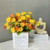 Flor simulada duas cores camomila margaridinha pequena fresca crisântemo persa crisântemo holandês flor de amoreira flores decorativas de sucesso transfronteiriço