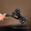 Pinza Retorcida de Lentejuelas con Forma de Copo de Nieve y Lazo para Mujer, Pinza de Pelo de Gama Alta para la Parte Posterior de la Cabeza, Nuevo Estilo 2026 Pinza para Recogidos, Accesorio Vertical para el Cabello