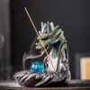 Quemador de incienso de reflujo Amazon transfronterizo nuevo original estufa de humo de dragón adornos creativos para manualidades caseras estufa de aromaterapia