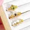 Anillo Abierto de Rama Vintage de Segunda Mano de Doble Capa con Rombos y Circonita, con un Toque Retro Único de Lujo de Alta Gama