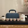 Bule de Cerâmica Retrô Estilo Chinês Peônia Azul Xícara de Chá Aberta Estilo Chinês Sala de Estar Conjunto de Chá de Alta Qualidade Logo Personalizado