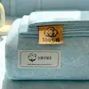 Sábana de Tela Gruesa 100% Algodón Pieza Única Modelo Nuevo 2026 Algodón Puro Engrosado Color Sólido Funda de Edredón de Algodón y Lino Dormitorio Doble Juego de Tres Piezas
