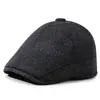 Gorra de orejas cortavientos y resistente al frío para invierno para hombres de mediana edad y mayores, una gorra de béisbol cálida y engrosada con forro de polar