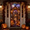 Adesivo de Porta Longo para Halloween Atacado Estilo Retrô Impermeável Sem Resíduos Decoração de Fundo para Porta de Entrada Janela