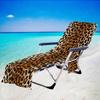 Nueva funda de microfibra para silla de playa, toalla reclinable, bolsa de toalla de playa, impresión digital 3D, serie leopardo, funda para silla