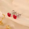 Aretes de Acero Inoxidable 304 Chapados en Oro de 18K con Circonita Transfronterizos de Alta Gama Pendientes para Mujer Accesorios Versátiles Colorido Duradero Europeos y Americanos