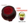 Bola de luz de cristal base trapezoidal transparente piedra ornamental base de bola cóncava venta al por mayor bola de cristal base de madera