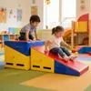 Colchoneta Triangular Plegable Inclinada para Entrenamiento Físico Infantil, Equipo de Integración Sensorial, Resbaladilla para Niños Pequeños, Colchoneta Plegable Suave para Volteretas Frontales