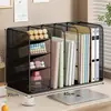 Caja de Almacenamiento de Libros de Escritorio Estantería para Estudiantes Estante Soporte para Libros Organizador de Papelería y Artículos Varios de Escritorio Portabolígrafos de Gran Capacidad