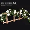 Treliças de flores artificiais, treliças de rosas, guirlandas de rosas falsas, decorações de teto, decorações de entrada, decorações de áreas cênicas, decorações de shoppings, artigos de decoração macia, arranjos florais