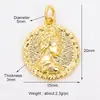 Accesorios DIY S35 Mini Luna Sol Estrella de Cinco Puntas Abejas Ángel Incrustaciones Micro Incrustadas Adornos Colgantes