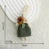 Colgante de Conejo de Tela Estilo Coreano Llavero DIY Muñeca Accesorios Encanto para Bolso Tienda Hecha a Mano Correa para Colgar Muñeca Adhesiva
