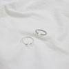 AR966-979 Plata Coreana Diseño Vintage Bolas Dobles Retorcidas S925 Plata de Ley Anillo Abierto de Bolas para Mujer