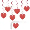 Decoración de San Valentín Transfronteriza Banner Bemine Remolino en Forma de Corazón Xo Colgante de Corazón Feliz Día de San Valentín Bandera