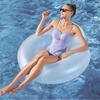 Sofá inflable de agua con doble fila flotante y forma de cisne sandía para tomar el sol, colchón inflable reclinable, colchoneta de playa, anillo de natación