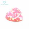 Forma de corazón plano liso OP08 rosa pálido ópalo forma de corazón de amor plano brillante piedra de ópalo rosa pálido