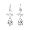 Hebilla de oreja de circonita de venta caliente transfronteriza pendientes largos de lazo para mujer pendientes simples de moda pendientes colgantes fabricantes