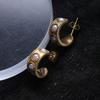 Pendientes de acero inoxidable de alta calidad Perla pendientes de otoño e invierno de aspecto caro fundición geométrica calientes pendientes todo-partido Moda