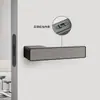 Fechadura de porta minimalista ecológica para uso doméstico, maçaneta de porta interna de madeira de nogueira, magnética, silenciosa, universal para quarto e banheiro