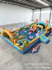 Castillo Inflable Grande para Exteriores con Tobogán Combinado Parque de Diversiones Infantil Trampolín Rebote Casa con Tobogán Parque Infantil Comercial