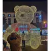 Luz con Forma de Oso de Peluche LED Grande para Exteriores Festiva de Navidad Patrón de Oso Luz Decorativa de Dibujos Animados Luz de Festival Paisajística