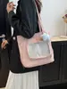 Mochila Versátil Simple de Gran Capacidad Estilo Universitario para Mujer Bolso de Hombro Transparente Bolso Cruzado Bolso para el Dolor Mochila de Doble Uso