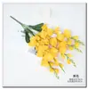 Flores Artificiais de Gladíolo com 5 Galhos para Decoração de Casamento, Flores de Seda para Decoração de Hotel e Casa, Pequeno Buquê Artificial de Grau de Exportação