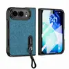 Adequado para capa de celular dobrável iPhone Duo, com cordão, design à prova de quedas e protetor de tela e suporte integrados