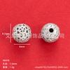 Contas Espaçadoras Redondas Vintage Conservadoras de Cor, Mantra de Seis Caracteres Genuíno de Prata Antiga, Acessórios de Cristal com Caracteres de Bênção, Acessórios para Pulseira Colar DIY
