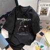 Venta al por mayor del fabricante Tendencia Verano Estilo Americano Estampado de Texto Patrón Manga Corta Versátil Moda Holgado Cuello Redondo Top para Hombre