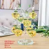 Árbol de manzana de cristal, joyería creativa para el hogar, adornos decorativos para sala de estar, pasillo, mueble de TV, vitrina para vinos, manualidades, decoraciones.