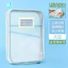 Bolsa de material em L, bolsa de arquivo transparente, bolsa de mão para estudantes com zíper e abertura grande em malha, bolsa específica para provas