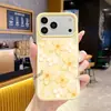 Funda de verano para teléfono con diseño floral degradado de macarrón para niñas, funda de silicona líquida anticaída de alta gama para Apple 18 Pro Max