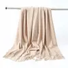 Cachecol de Lã Cashmere Feminino Outono e Inverno de Alta Qualidade Versátil Xale Masculino Cor Sólida Novo Espessado Cachecol de Imitação de Cashmere