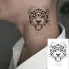 Adesivos de tatuagem populares de alta qualidade com tema escuro para uso transfronteiriço: sol, dragão, raio, lua, dedo, clavícula - adesivos de tatuagem em estoque