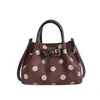 Bolso cubo de ante con lunares estilo coreano para mujer, nuevo de 2026, moda diaria, gran capacidad, para llevar al hombro y cruzado