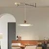 Lustre de restaurante deslumbrante, 6 novas luminárias LED para mesa de jantar, iluminação estilo creme tipo OVNI para balcão de bar de sala de jantar, inclui instalação, arte em ferro