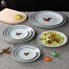 Vajilla de gallo estilo antiguo de melamina, platos redondos de plástico, platos para servir de restaurante, platos planos para acompañar hot pot de buffet de hotel
