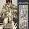 Pijama de Nuevo Estilo para Mujer de Celebridad de Internet, Conjunto de Manga Larga y Pantalón Largo, Ropa de Casa de Imitación de Algodón de Alta Gama, Adecuado para Primavera, Otoño e Invierno, Se Puede Usar Afuera