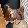 Bolso Pequeño Tejido Vintage Transfronterizo para Mujer, Versátil Otoño e Invierno 2026 Nuevo Nicho Bolso Dumpling con Cadena Cruzada para Hombro