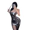 Lencería Sexy Falda de Cuello Colgante Sexy Tirante Cadera Ajustada Caliente Tentación de Hermana Real Colorido Bronceado Tienda Nocturna Camisón de Mujer