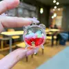 Mini Botella de Arena con Forma de Corazón Llavero Líquido Polvo de Amor Colgante Disco Duro Pequeño Colgante Accesorios de Inyección de Aceite de PVC